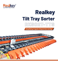 Système de tri de colis inclinable Realkey, trieuse de colis automatisée 6000-12000PPH, antistatique, durable, CE ISO, logistique, e-commerce, poste