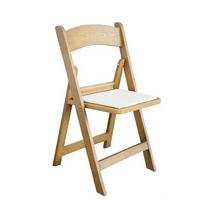 Chaise pliante Wimbledon en résine marron rembourrée avec finition bois pour hôtels, événements extérieurs et mariages (vente en gros)