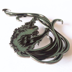 Los dragones en el cielo, pin de solapa de esmalte duro de placa de metal placa pines de la fábrica de china - Product Image 4