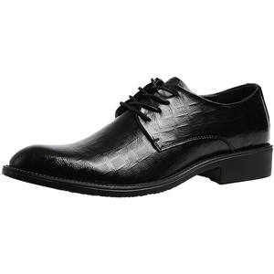 Zapatos de cuero para hombre, estilo británico, con punta en pico, con cordones, que aumentan la altura, formales, casuales, modernos, para jóvenes, para bodas - Product Image 5