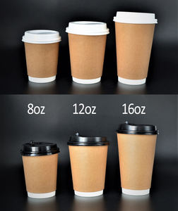 Green Treasure MY 12oz doble pared impresión tapa papel taza de café con tapa - Product Image 1