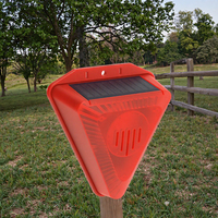 Nouvel Arrivage Répulsif Solaire pour Oiseaux avec 13 Sons Différents Intégrés, Matériau ABS, Résistant à l'Eau, Recharge Sans Fil pour Ferme, Grange, Cour