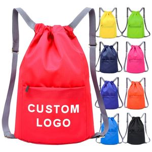 Custom Waterproof Outdoor Sports <b>Backpack</b> for Gym <b>Light</b>-<b>Weight</b> Foldable Drawstring Bags With Logo - Product Image 1