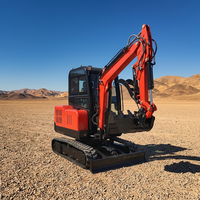 Alat Penggali 3 Ton Efisiensi Tinggi dengan Quick Coupler Grapple Bucket untuk Renovasi Rumah Mini Bagger