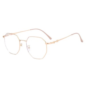Gafas de montura completa octogonales doradas para mujer, protección contra luz azul, protección UV380, categoría 1, lentes AC Jinhua 8813 - Product Image 1