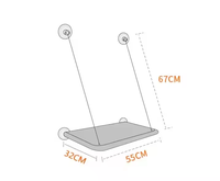 Hamac pour chat à ventouse à motif solide à la mode pour petits animaux et chiens