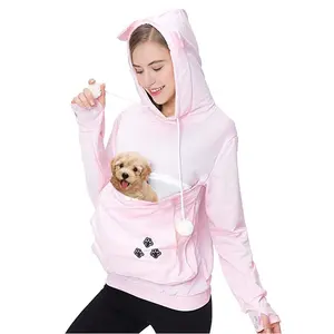 Unisex Pullover Pocket Hoodie Cat Dog Holder Carrier Sweatshirt Pet Cat Dog Kangaroo Pouch Hoodies