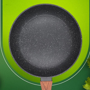 Hot Sale Ceramic Cookware Non-Stick Frying <b>Pan</b> Set With Wooden <b>Handle</b> Round Skillet For Gas And Induction Cooker - Product Image 5
