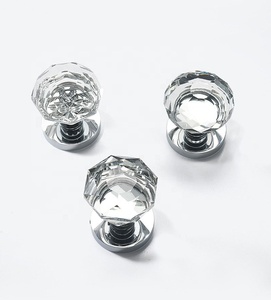 Offre Spéciale différents styles poli or argent chrome laiton cristal bouton poignée de porte serrure pour portes en bois - Product Image 3