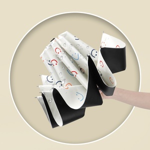 Parapluie pour le visage, double usage soleil/pluie, avec revêtement noir <span class=keywords><strong>anti</strong></span>-<span class=keywords><strong>UV</strong></span>, ouverture automatique, poignée en fer, UPF50+, entièrement occultant, frais et léger - Product Image 2