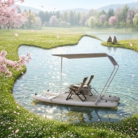 Bateau à pontons gonflable à pédales à deux places, stable, en PVC, pour la pêche en plein air, le yacht, les loisirs nautiques