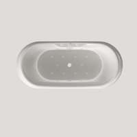 Baignoire de massage à remous en acrylique de forme ovale Baignoire de massage à trempage autoportante intérieure avec jets d'eau Jets d'air