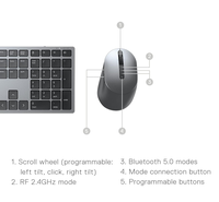 Set Keyboard dan Mouse Mekanikal lampu latar nirkabel RGB KM7120W-Stock untuk Pro Plus