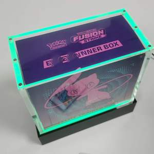 Base Illuminata in Acrilico Trasparente Personalizzata per Espositore LED Pokémon Elite Trainer con Coperchio Magnetico ETB Booster - Product Image 4