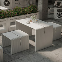 Ensemble table et chaises d'extérieur pour cour, jardin, balcon, chaise de loisirs, table et chaises pour salon de thé, café