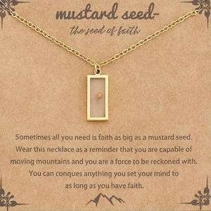 Collier ovale en acier inoxydable avec pendentif en forme de graine de sac à main de berger, mode européenne et américaine, cadeau pour couple - Product Image 3