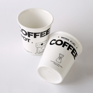 Custom Plain White Coffee Mug with logo Reusable Ceramic Milk Tea Cup Without Handle - Product Image 5