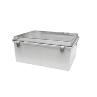Boîte de distribution électrique extérieure en acier inoxydable avec couvercle transparent ABS IP67 étanche à la poussière et à l'eau