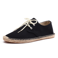 Chaussures en toile à lacets pour hommes, Espadrilles avec Logo personnalisé, pour un style décontracté