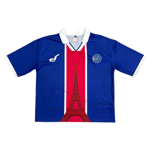 Maillot de football rétro personnalisé pour homme, maillot de foot sublimé, streetwear tendance, logo brodé, polo de football rétro - Product Image 2