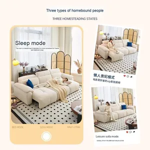 Sofá <span class=keywords><strong>Cama</strong></span> Modular de Tela Eléctrico 2026, Retráctil, Plegable, de Esponja, para Sala de Estar, Venta Directa de Fábrica - Product Image 4