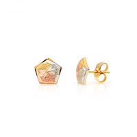 Boucles d'oreilles clous YTJX pour femmes, design tricolore, mini-boucles d'oreilles tendance, bijoux de qualité, vente en gros, accessoires de tous les jours