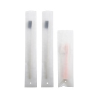 Sacs d'emballage personnalisés imprimés, biodégradables, pour brosses à dents, finition mate givrée, écologiques, conformes GRS avec PLA PBAT, plats, pour hôtels et voyages