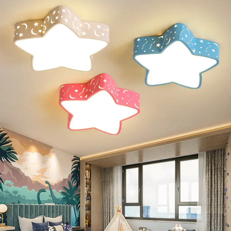 Lâmpada led de teto do mickey mouse, quarto infantil, de desenho animado, moderna, para jardim de infância