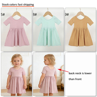 Vente Chaude Robes d'Été pour Bébés, Robe de Bébé Fille à Manches Courtes, Robes Douces en Bambou pour Bébés