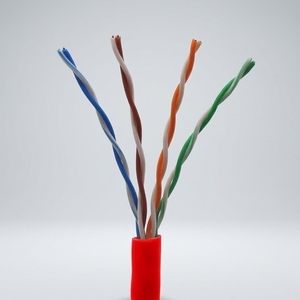 Cable de Red UTP Cat 5e de Cobre, Ethernet Rojo para Interiores, 4 Pares, 100MHz, Cable de Red para Router, Conexión LAN de Alta Velocidad - Product Image 1