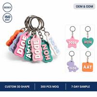Porte-clés en PVC souple 3D, forme personnalisée, logo en caoutchouc, pour cadeau promotionnel d'entreprise, vente en gros