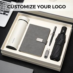 Promotion Customized Logo Gift Enterprise Marketing A5 PU Leather <b>Notebook</b> Combination <b>Set</b> Business Practical Christmas Gift <b>Set</b> - Product Image 2