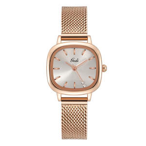 Reloj de pulsera creativo para mujer, estilo japonés minimalista, de acero inoxidable, con movimiento de cuarzo a prueba de agua. - Product Image 5