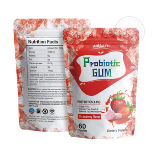 Gommes Probiotiques Tendance 2026, Complément de Santé Avancé et Suppléments Nutritionnels au Goût Fraise pour une Haleine Fraîche - Product Image 1