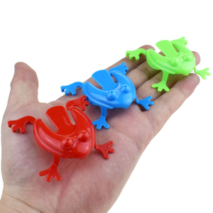 Juguete de Rana Saltarina de Plástico, Ranas Novedosas Divertidas que Rebotan al Presionar con el Dedo, para Niños, Regalos de Fiesta de Cumpleaños y Pascua, Color Aleatorio - Product Image 4