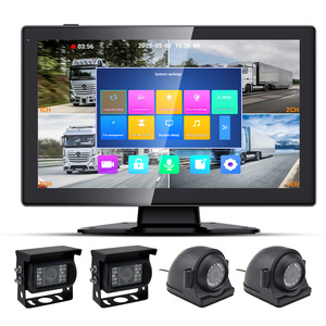 Moniteur tactile 10,1 pouces 1080P AHD AI pour la sécurité des camions, bus et voitures avec quatre canaux vidéo, système <span class=keywords><strong>de</strong></span> surveillance des angles morts BSD BSM et alarme lumineuse - Product Image 3