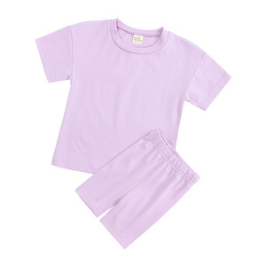Vestiti estivi per ragazze abiti per bambini magliette larghe in cotone Set di pantaloncini sottili Set di abbigliamento per <span class=keywords><strong>bambina</strong></span> per bambini - Product Image 3