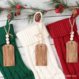 Simple Wooden Hanging <b>Tags</b> Rectangle Solid Wood Craft Decor Indoor <b>Gift</b> Ornament Retro Color Environmentally Friendly - Product Image 1