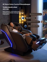 Fauteuil de massage complet 3D à gravité zéro à double cœur, certifié CE/ROHS/ISO9001, à commande vocale par IA, gain de place, avec système SL Track, garantie 2 ans