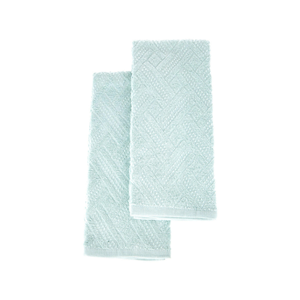 Toallas de cocina amarillas bordadas de algodón 100% reciclables más vendidas Paquete de dos de secado rápido asequible Ideal para cocinas familiares - Product Image 2