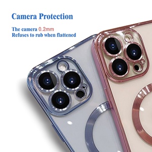 Fashion Electroplated Magnetic Cell Phone Cover Shockproof <strong>Safe</strong> <strong>Mag</strong> for 12 13 14 15 16 <strong>Pro</strong> Max &amp; XR XS Max Mobile Case - Product Image 3