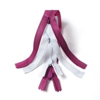 Vente en gros Fermeture à glissière invisible réversible multicolore Ruban à glissière invisible en nylon bidirectionnel pour vêtements d'allaitement