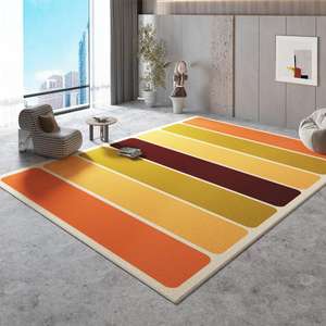 Tapis rectangulaire en fausse fourrure de cachemire inspiré de la dopamine, en fibre de polyester, design contemporain, pour salon, chambre, hôtel - Product Image 1