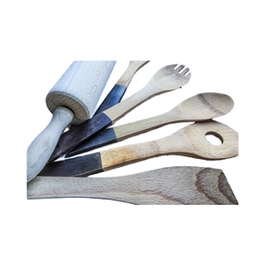 Premium Smarts Collection Juego de utensilios de cocina de madera Cuchara hecha a mano Hecho EN LA India Utensilios de madera pura - Product Image 1