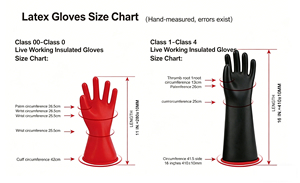 Gants de sécurité isolants en caoutchouc latex rouge et noir pour électriciens, protection 1000V <span class=keywords><strong>Classe</strong></span> <span class=keywords><strong>0</strong></span>, pour travaux sous tension (vente en gros) - Product Image 3
