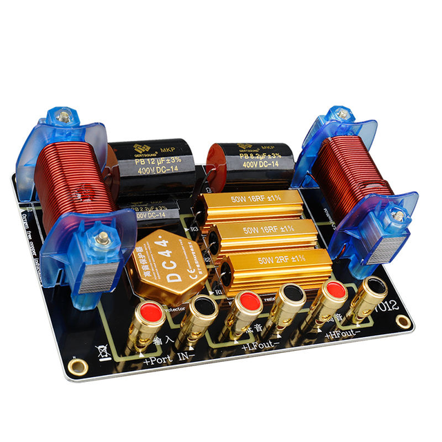7012 Crossover Network 2 Way Audio Speaker Treble/Bass Frequency Divider for 12-15inch Speakers Network for Speakers Accessories