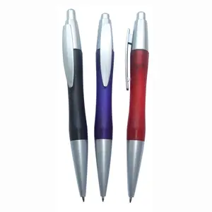 Custom Logo Plastic Blue Ink Roller Ball Pen
