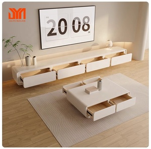 <span class=keywords><strong>JYN</strong></span> Meuble TV français à coin arrondi Armoire courte Table basse Combinaison Meuble TV Armoire - Product Image 2