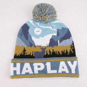 Manufacture Designer Knitted <strong>Pom</strong> <strong>Pom</strong> Sport Embroidered Logo Golf Bobble Hats Winter Custom <strong>Beanie</strong> Knit Toque <strong>Beanie</strong> With Logo - Product Image 6