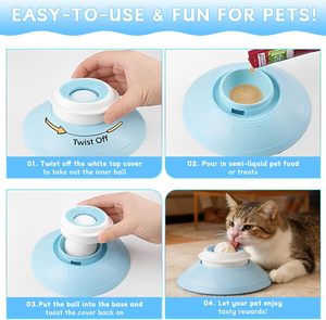 <span class=keywords><strong>2026</strong></span> Lick Sphere Honden Angstverlichtende Anti-Slip Verrijkings Speelgoed Langzame Voederbak voor Vloeibare Natte Voedingsmiddelen Puppy Kat Likbak Traktatie Speelgoed - Product Image 6